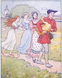 Simpleton Took the Goose Under His Arms by Leonard Leslie Brooke